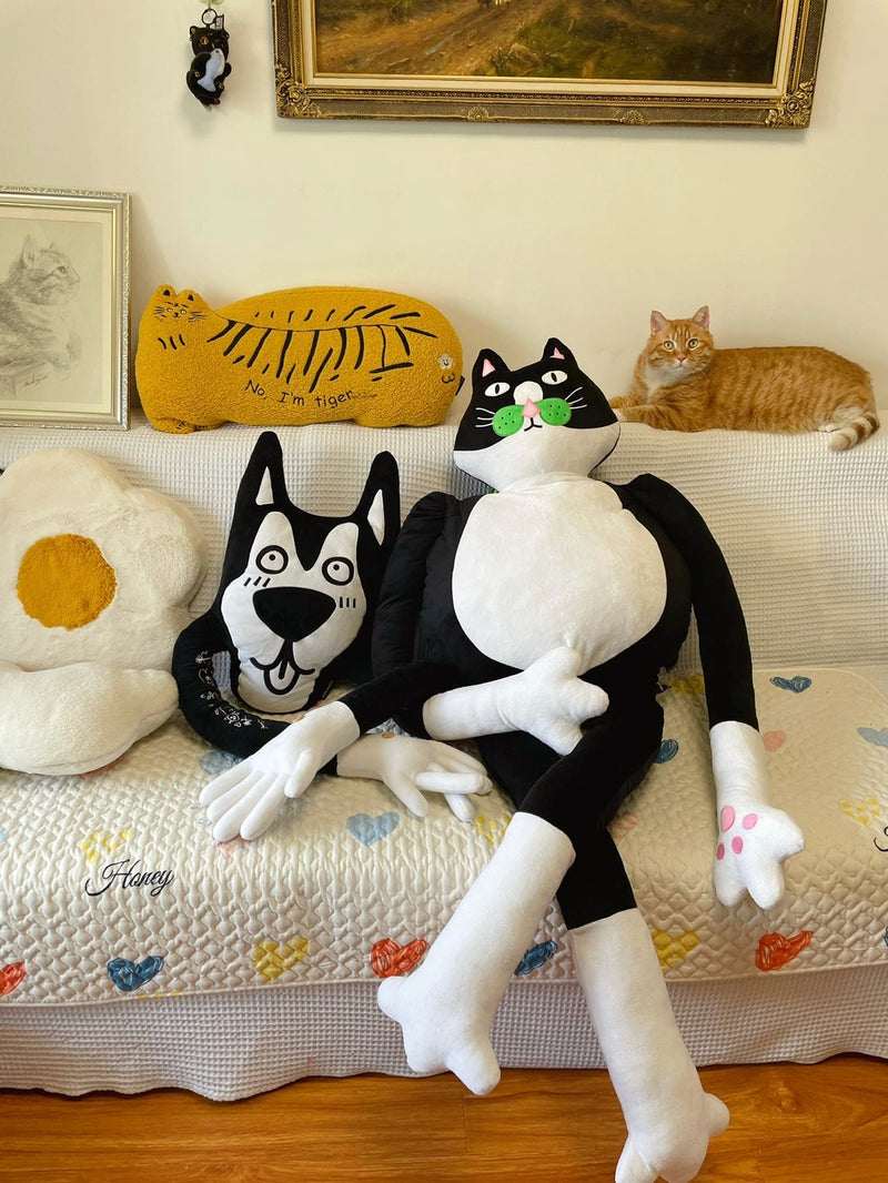 Original Wealth Dairy Cat Pillow by Artist Uodycoco